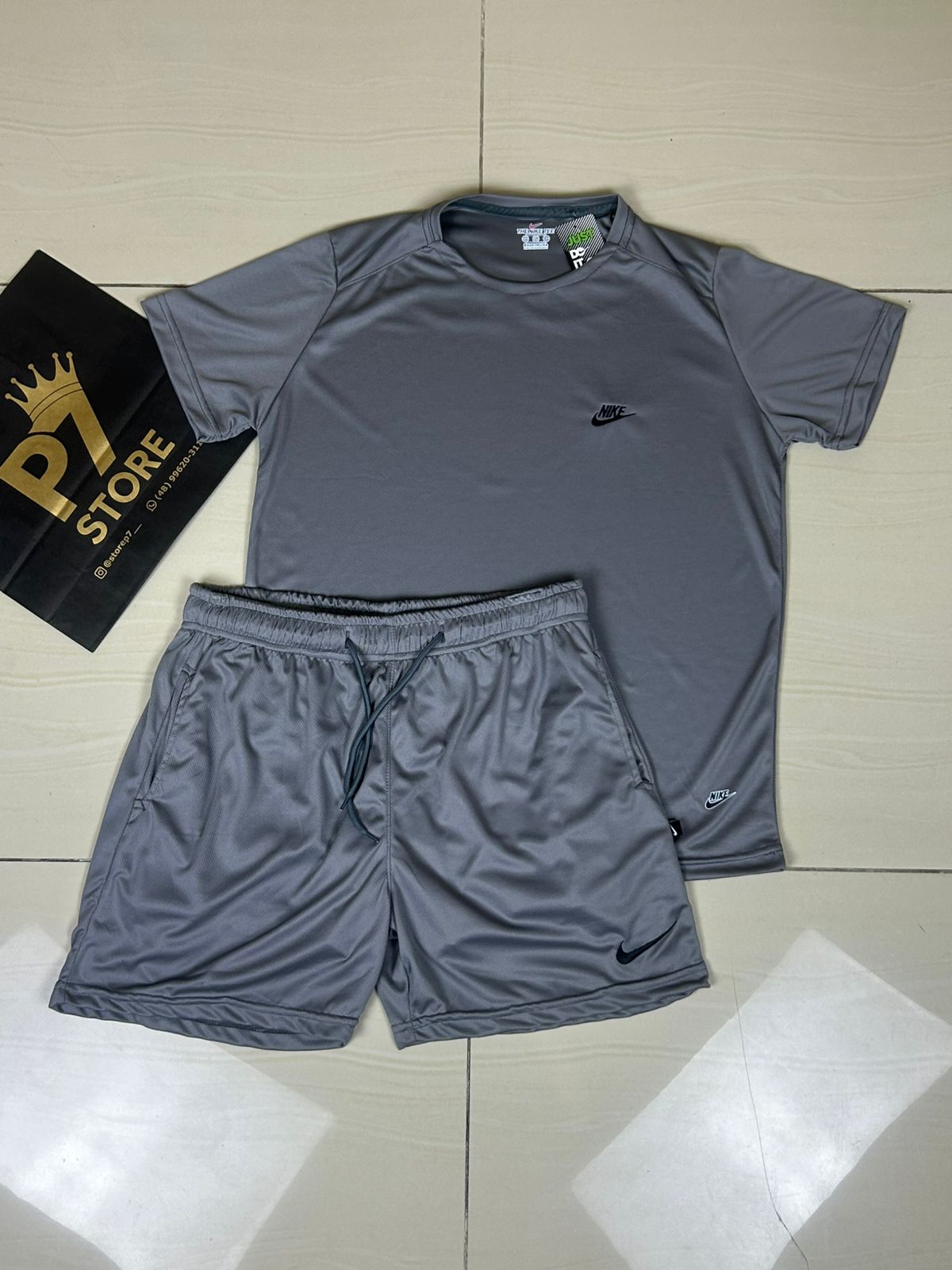 Conjunto Nike Dri Fit 2025 (todo cinza)